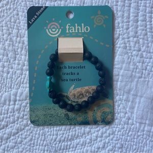 Fahlo lava stone bracelet • turquoise turtle